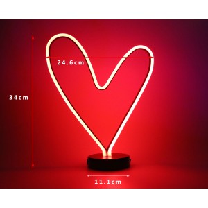 Playful Illumination LED Neon Lamp - Heart