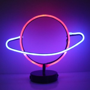 Playful Illumination LED Neon Lamp - Saturn