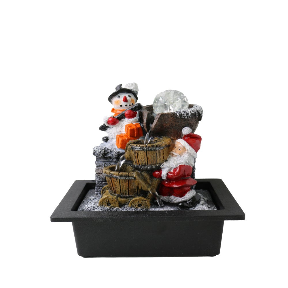 Playful Santa Artwork Indoor Water Fountain