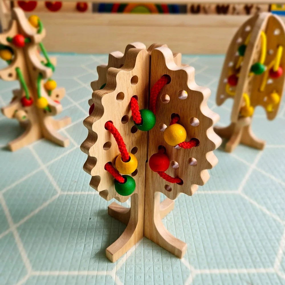 Playful Wooden Solid Lacing Trees - Set of 3