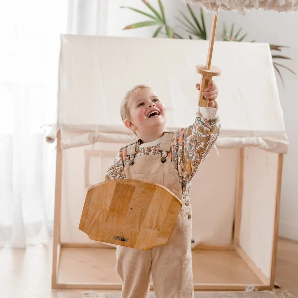 Playful Wooden Sword and Shield