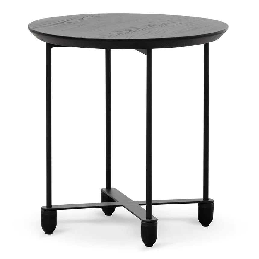 Plush Acacia Side Table 50cms - Black