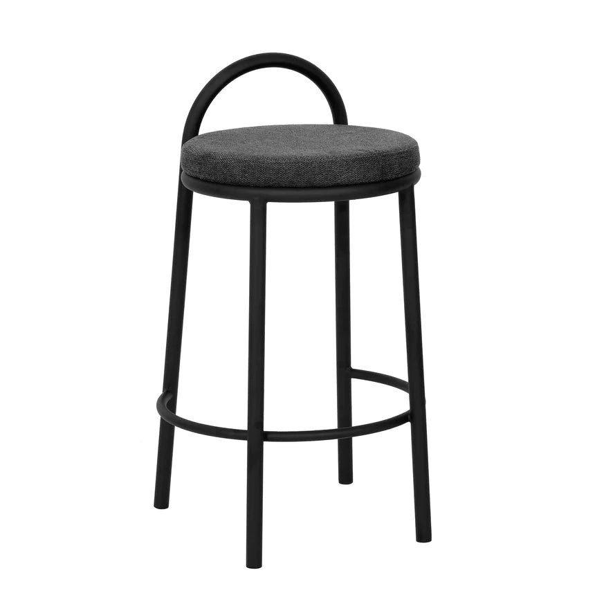 Plush Pearl Bar Stool - Charcoal Grey (Set of 2)