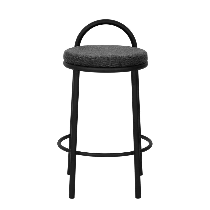 Plush Pearl Bar Stool - Charcoal Grey (Set of 2)