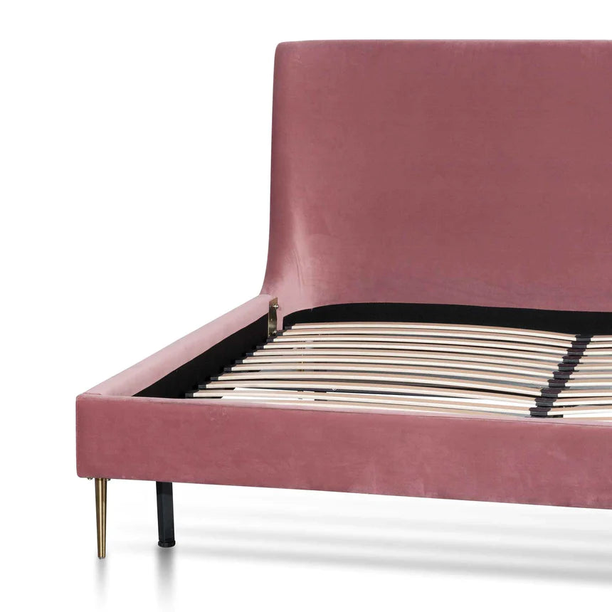 Plush Poly Bed Frame - Blush Peach (Queen)