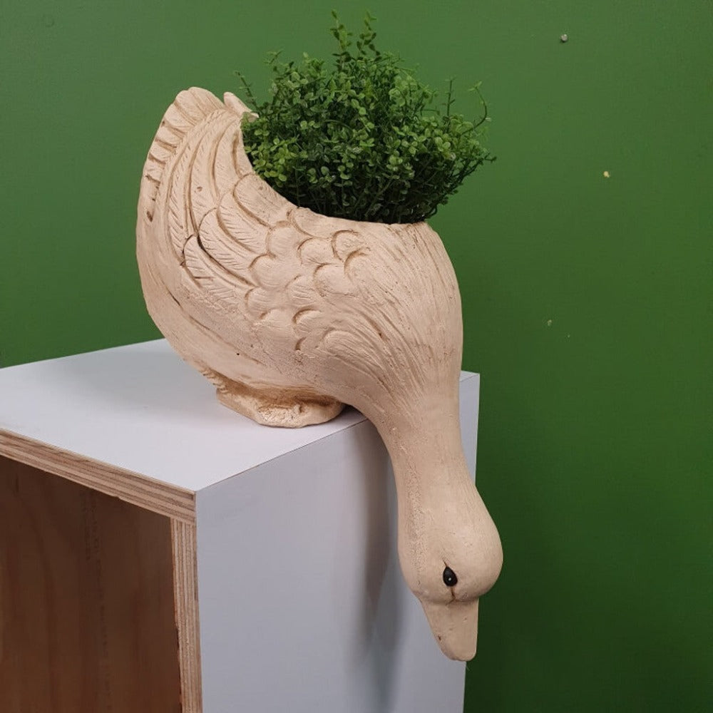 Polyresin Duck Planter Pot