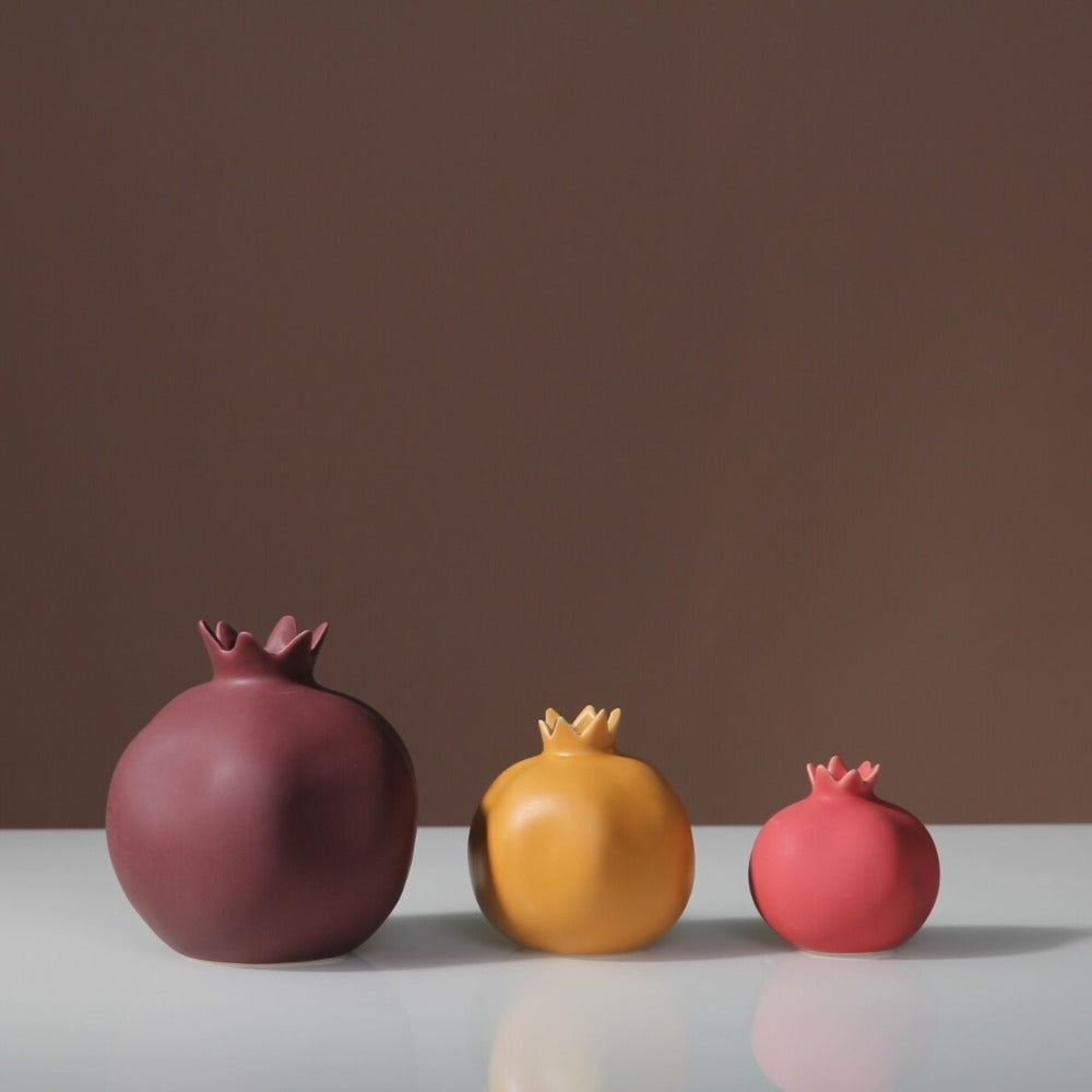 Pomegranate Glazed Ceramic Vase (Choose from 3 Sizes)