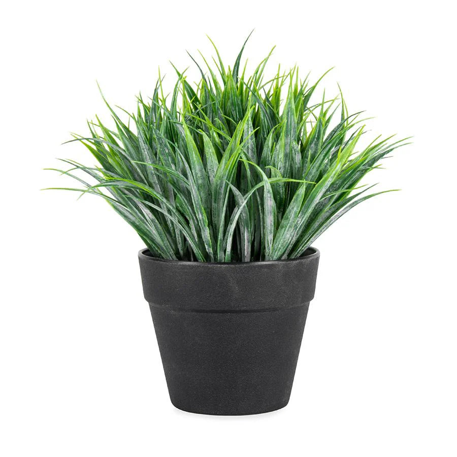 Potted Artificial Green Ponytail Grass