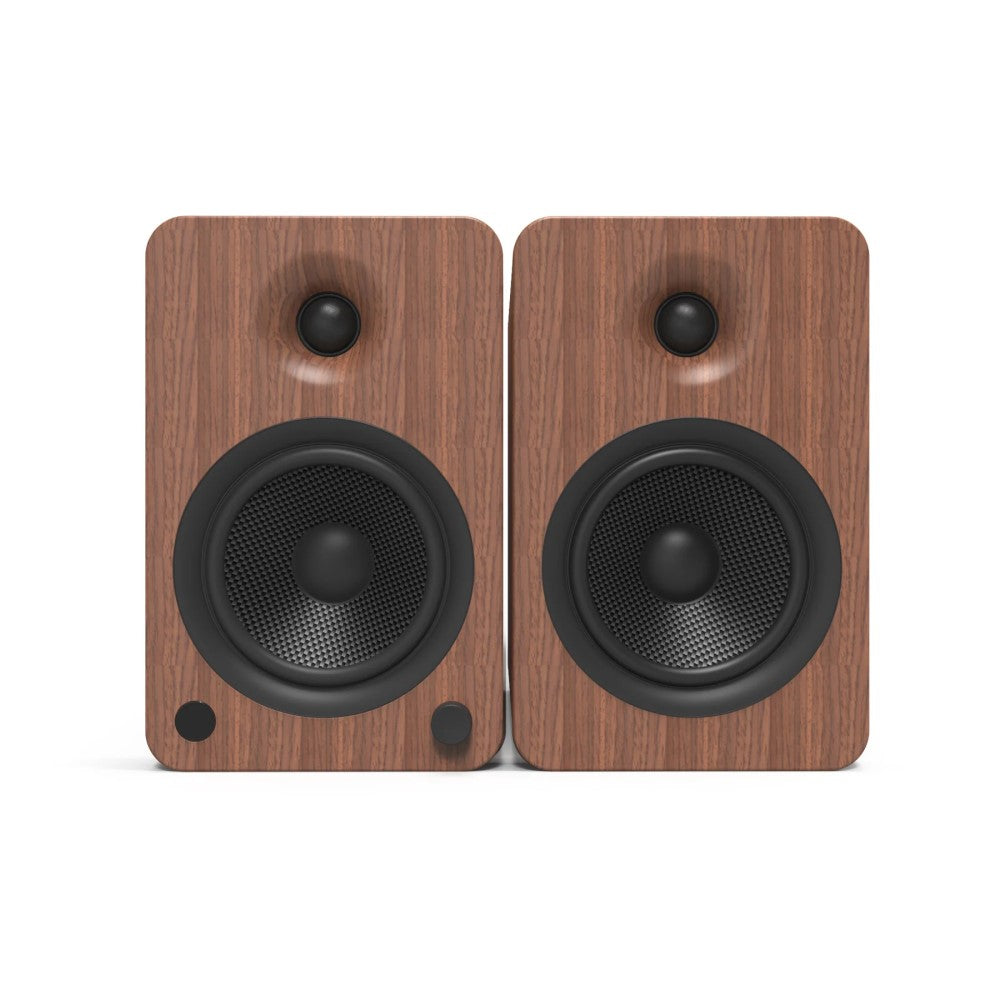 Powered Bookshelf Bluetooth Speakers Walnut with Stand - 66.04cms