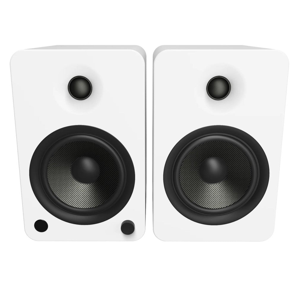 Powered Bookshelf Bluetooth Speakers with Stand White - 15.24cms