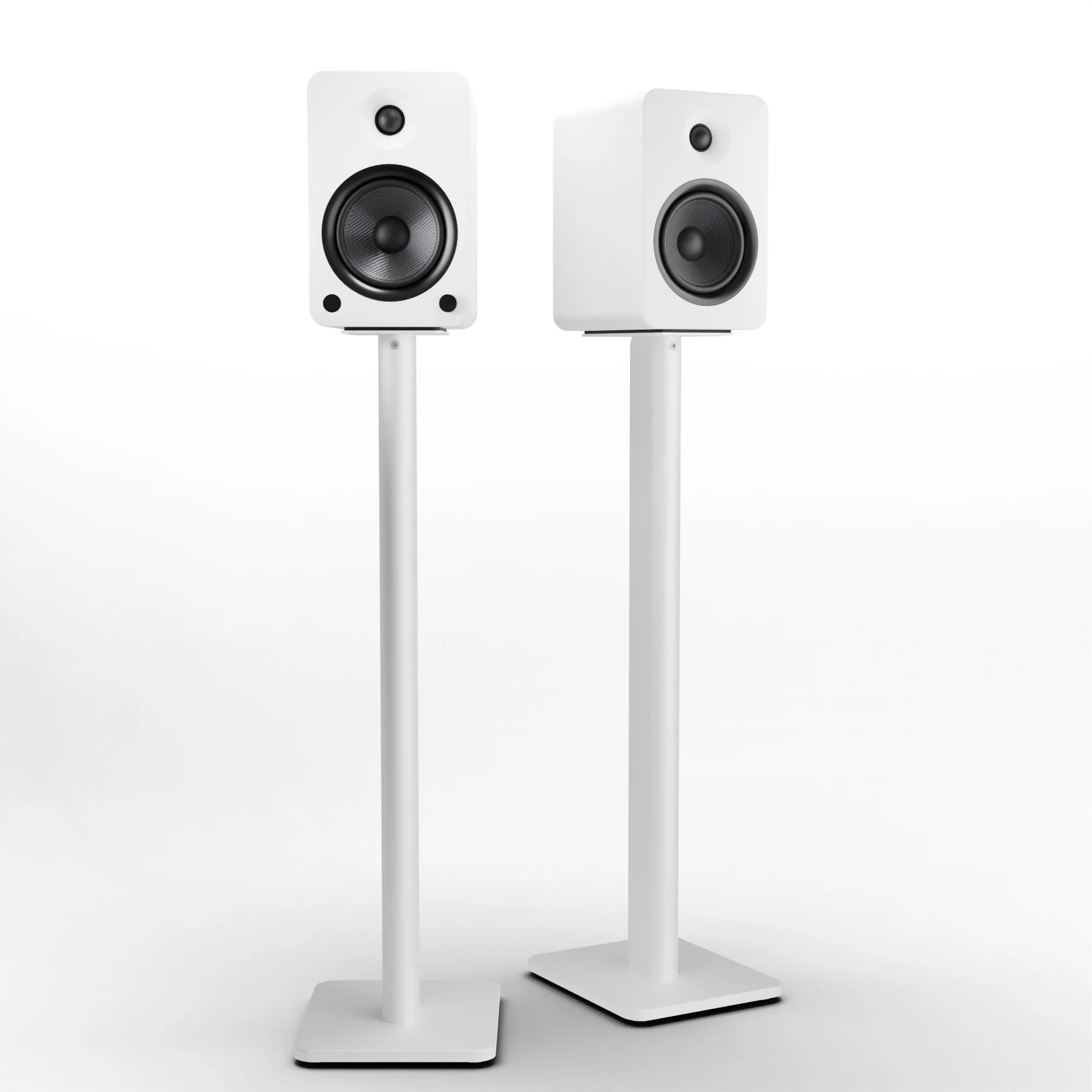 Powered Bookshelf Bluetooth Speakers with Stand White - 81.28cms