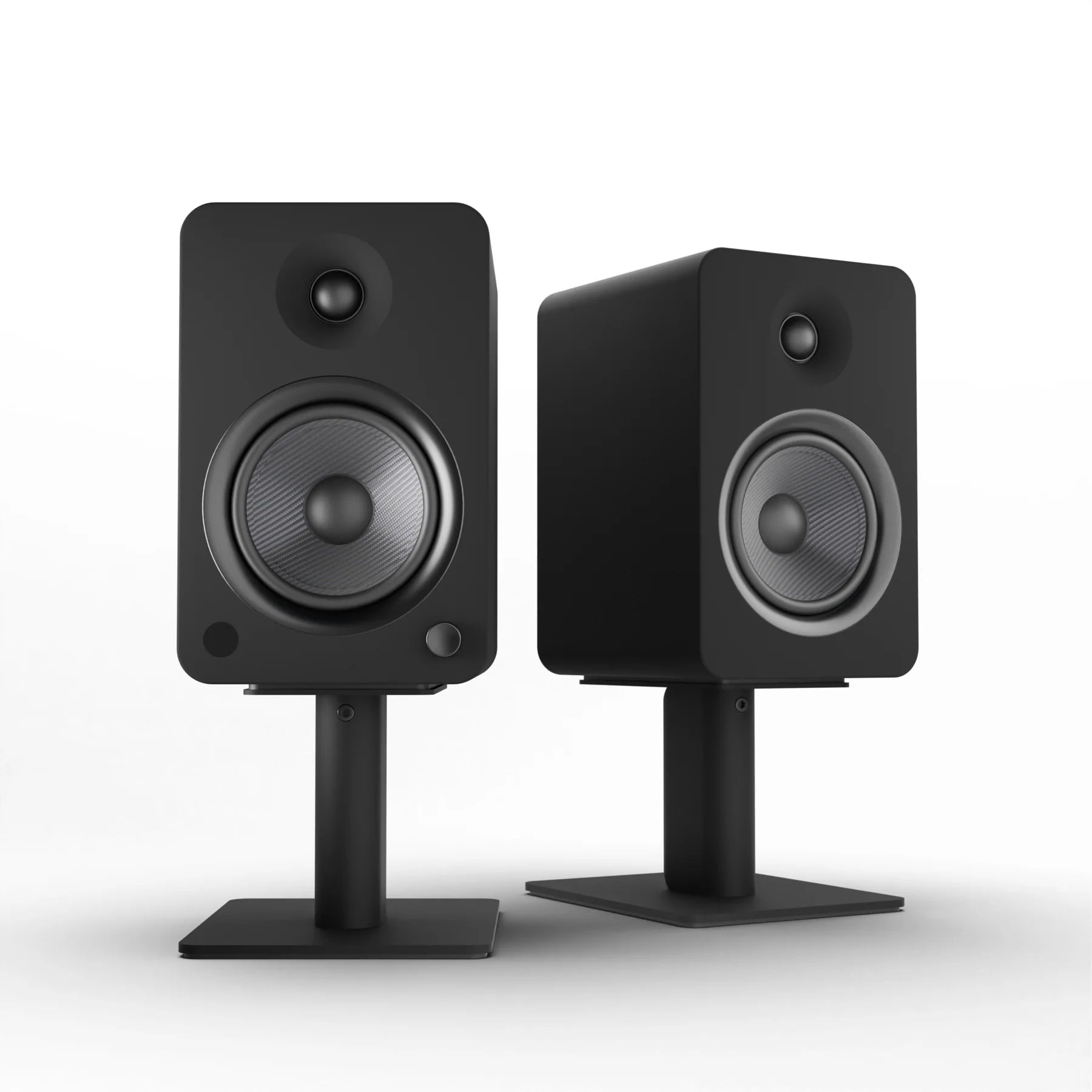 Powered Bookshelf Speakers Bluetooth Black - 15.24cms