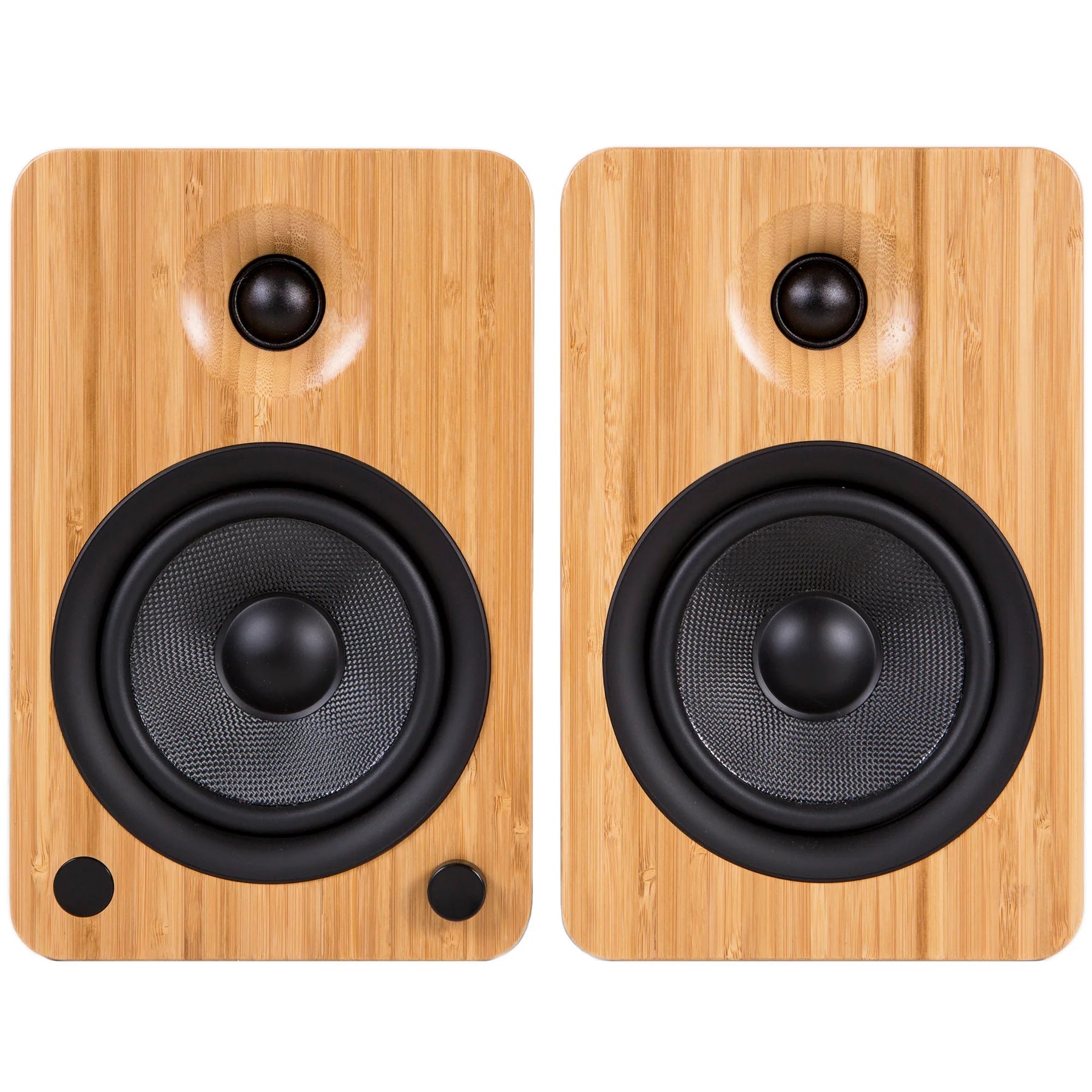 Powered Bookshelf Speakers with Bluetooth Bamboo - 27.17cms