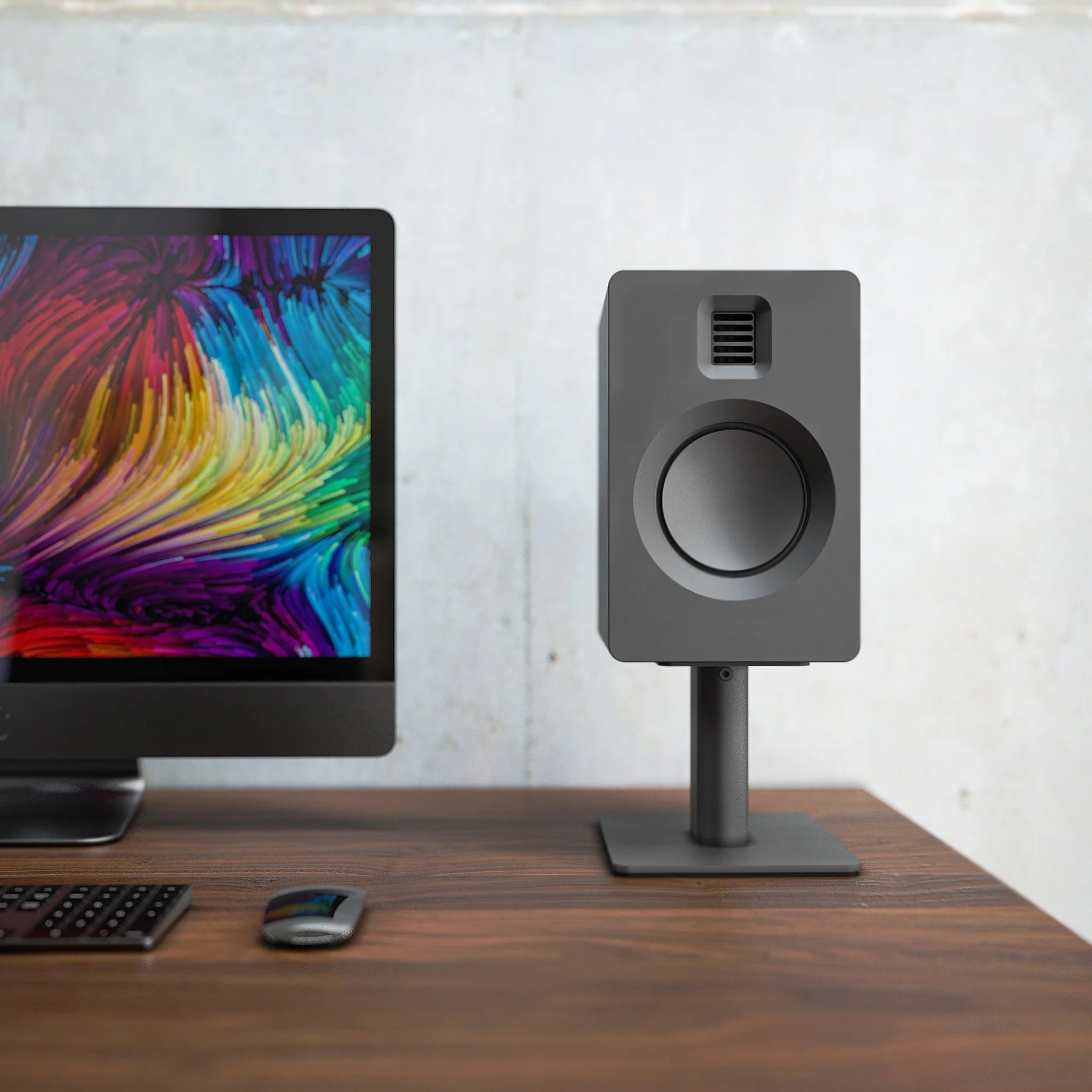 Powered Bookshelf Speakers with Stand - Pair