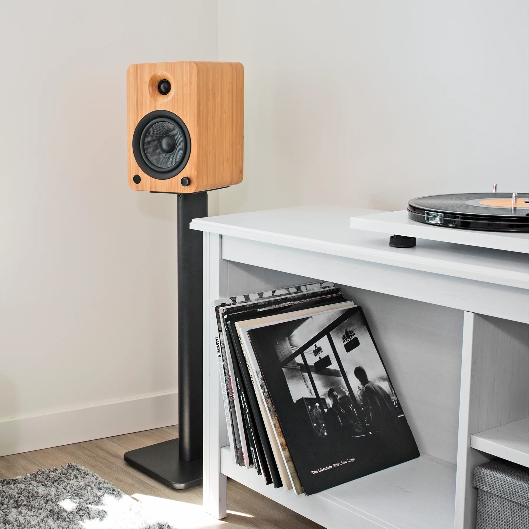 Powered Speakers Bluetooth with Stand Bamboo - 81.28cms