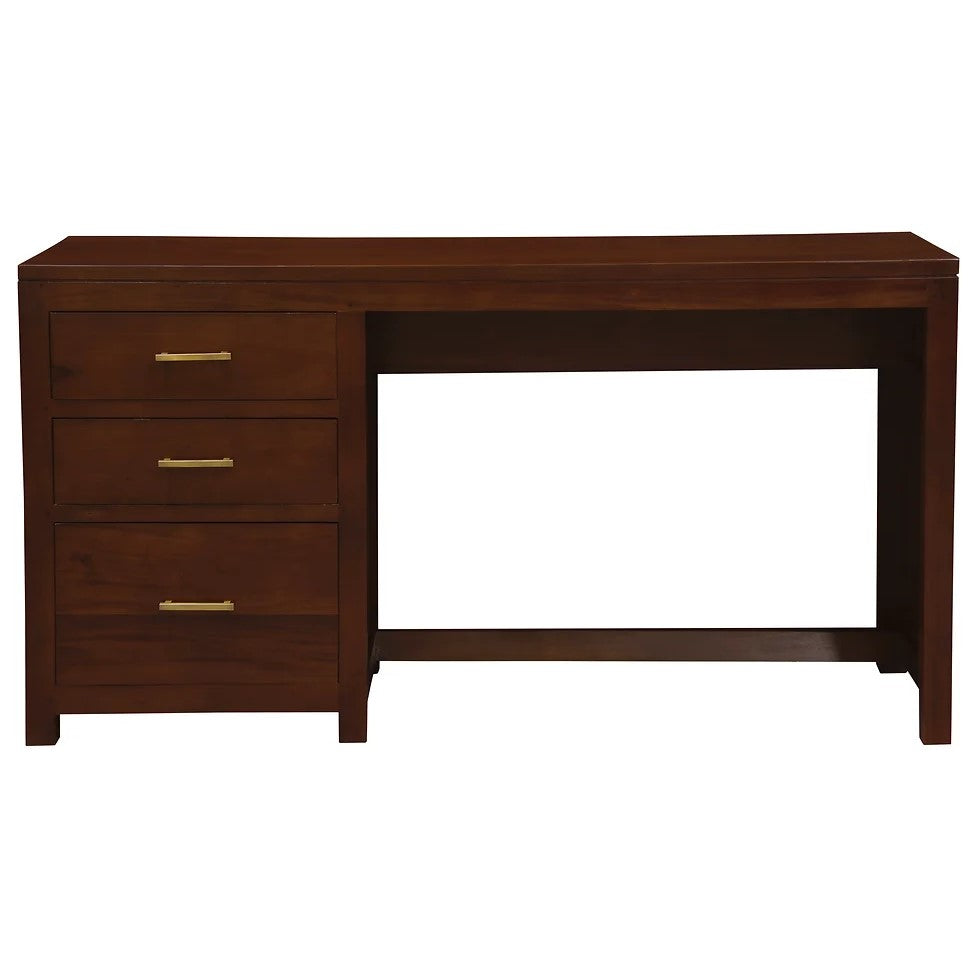 Practical Compact 3 Drawer Desk - Brown