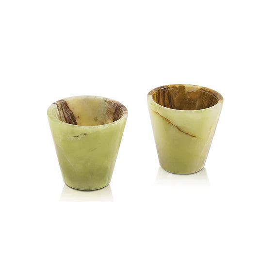 Premium Marble Tequila Shot Glasses - Green