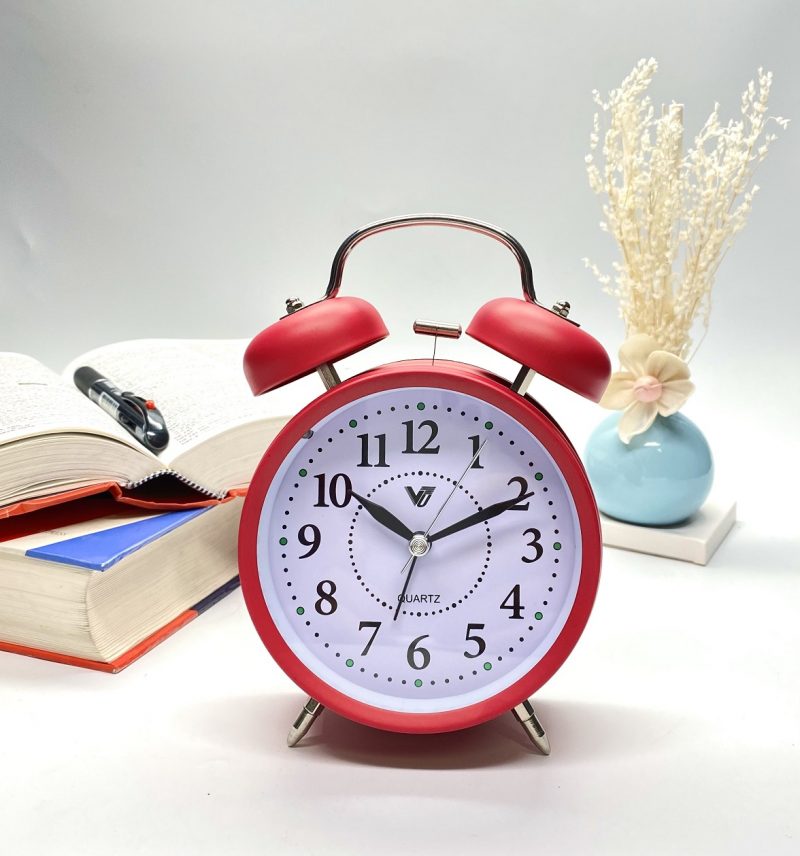 Premium Metal Twin Bells Alarm Clock - Available in 3 Colors