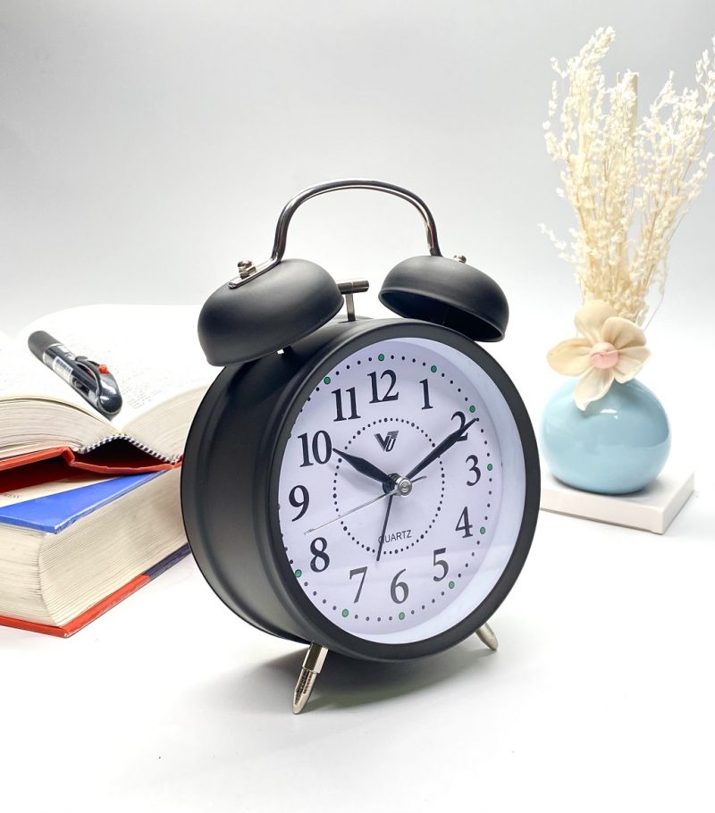 Premium Metal Twin Bells Alarm Clock - Available in 3 Colors