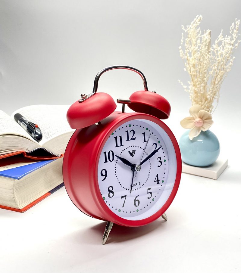 Premium Metal Twin Bells Alarm Clock - Available in 3 Colors