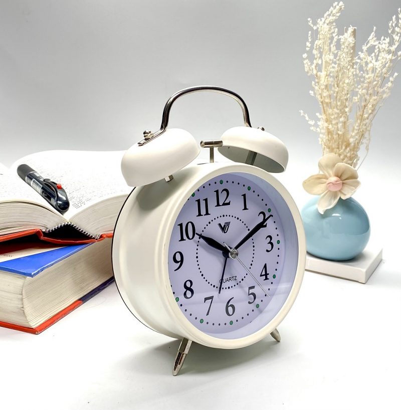 Premium Metal Twin Bells Alarm Clock - Available in 3 Colors