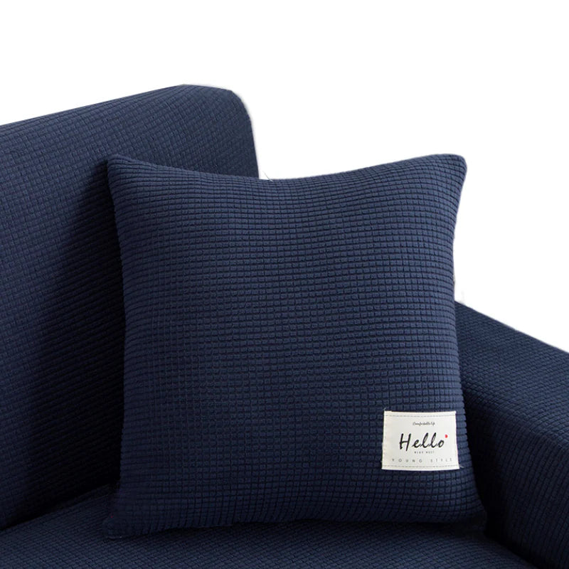 Premium Polyester Stretchable Cushion Pillowcase - Navy -45 x 45cms