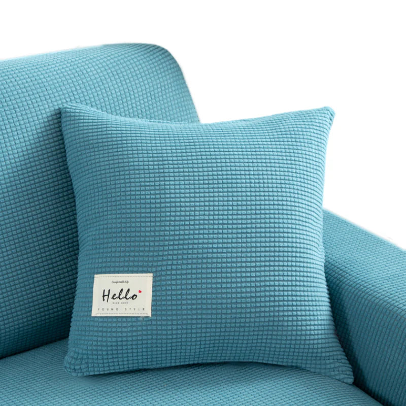 Premium Polyester Stretchable Cushion Pillowcase - Teal Blue -45 x 45cms