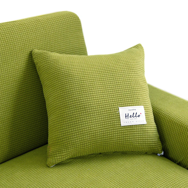 Premium Polyester Stretchable Cushion Pillowcase - Green -45 x 45cms