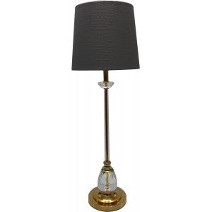 Premium Quality Classic Table Lamp with Black Shade - 76.2cms