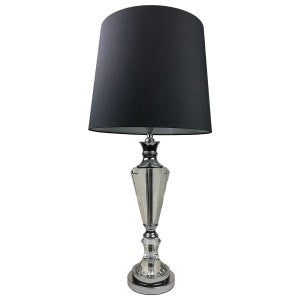 Premium Quality Crystal Table Lamp - Black Shade