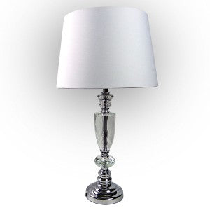 Premium Quality Crystal Table Lamp - White Shade