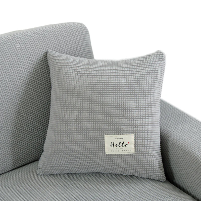 Premium Stretchable Cushion Pillowcase - Grey -45 x 45cms