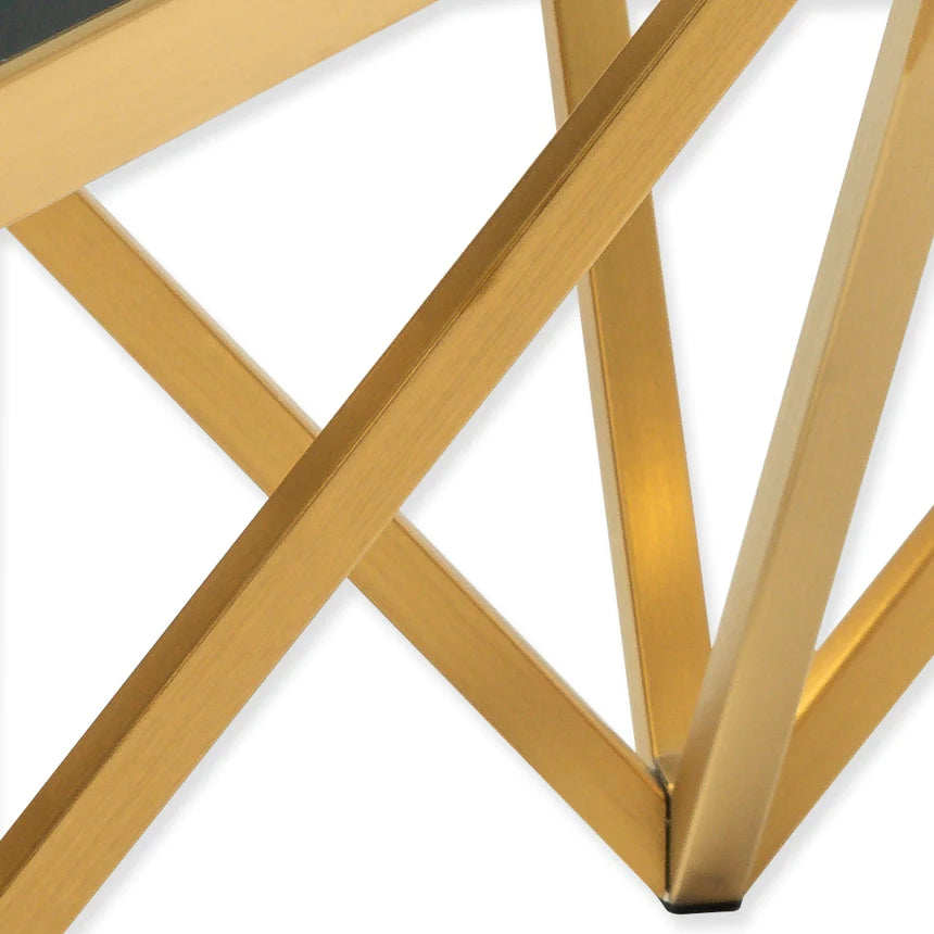 Prism Geometric Coffee Table 120cms - Gold