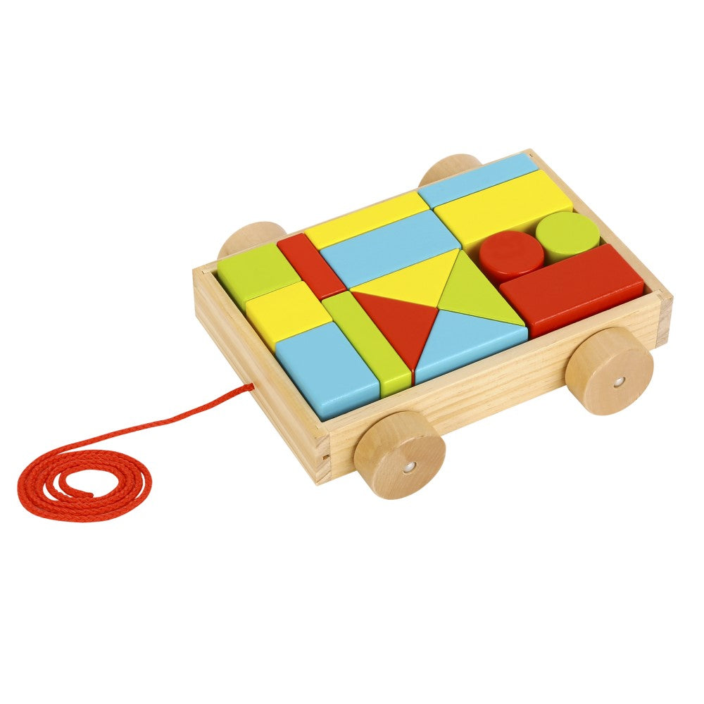 Pull Along Cart With Puzzle Blocks