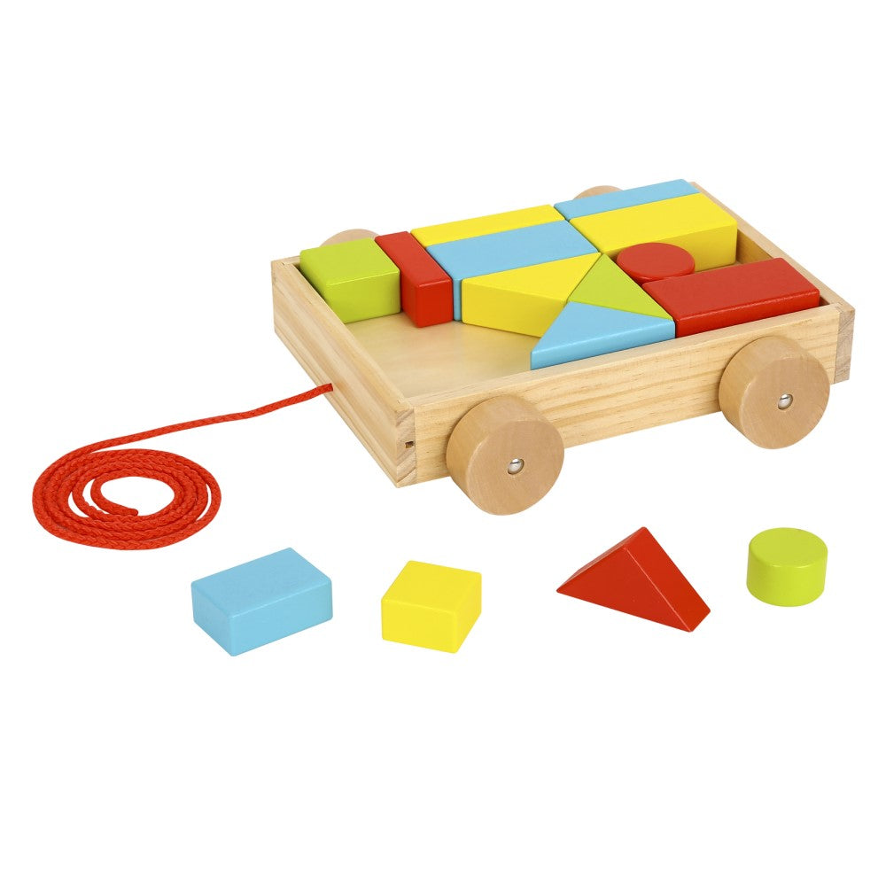 Pull Along Cart With Puzzle Blocks