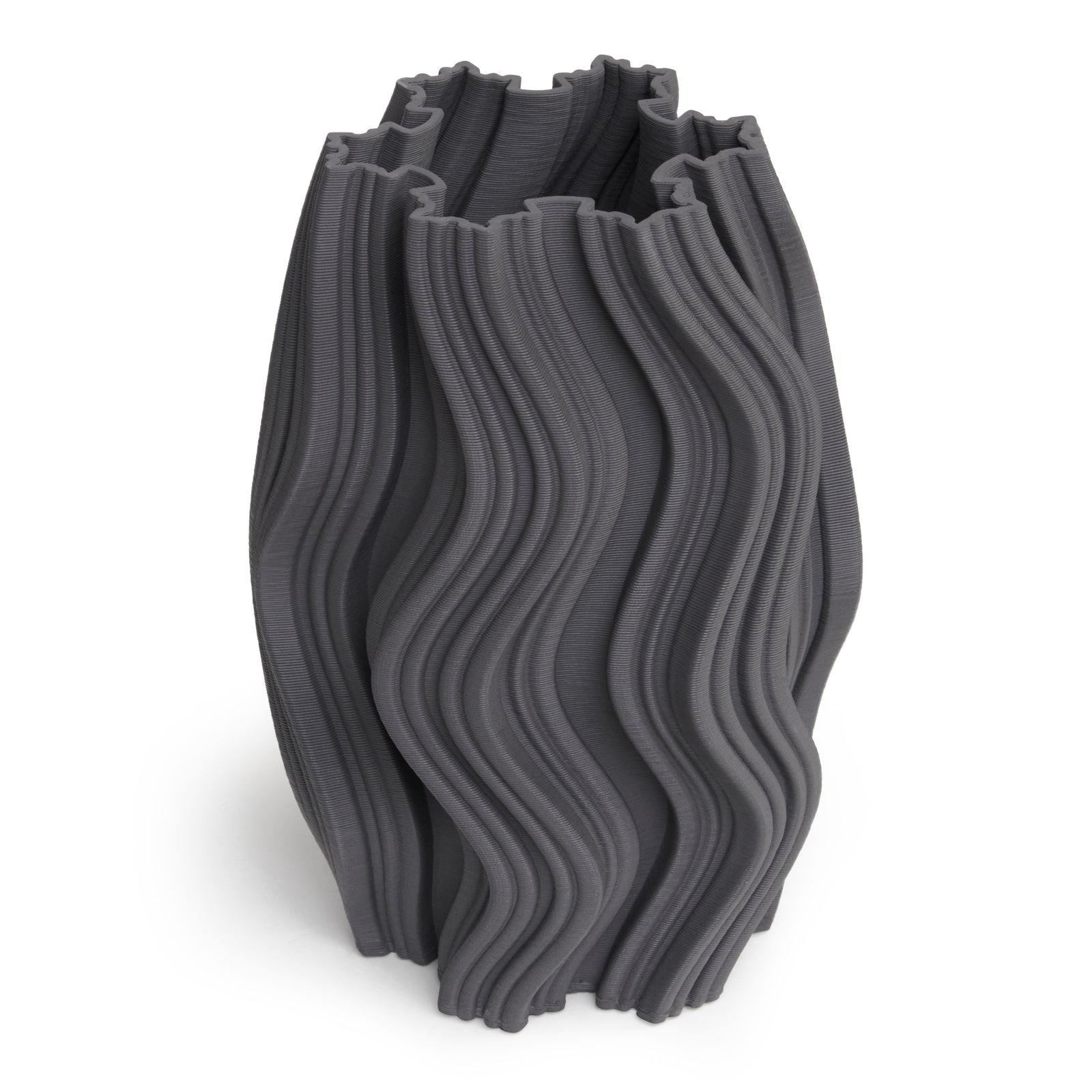 Pure Elegance Ceramic Vase  30cms - Charcoal