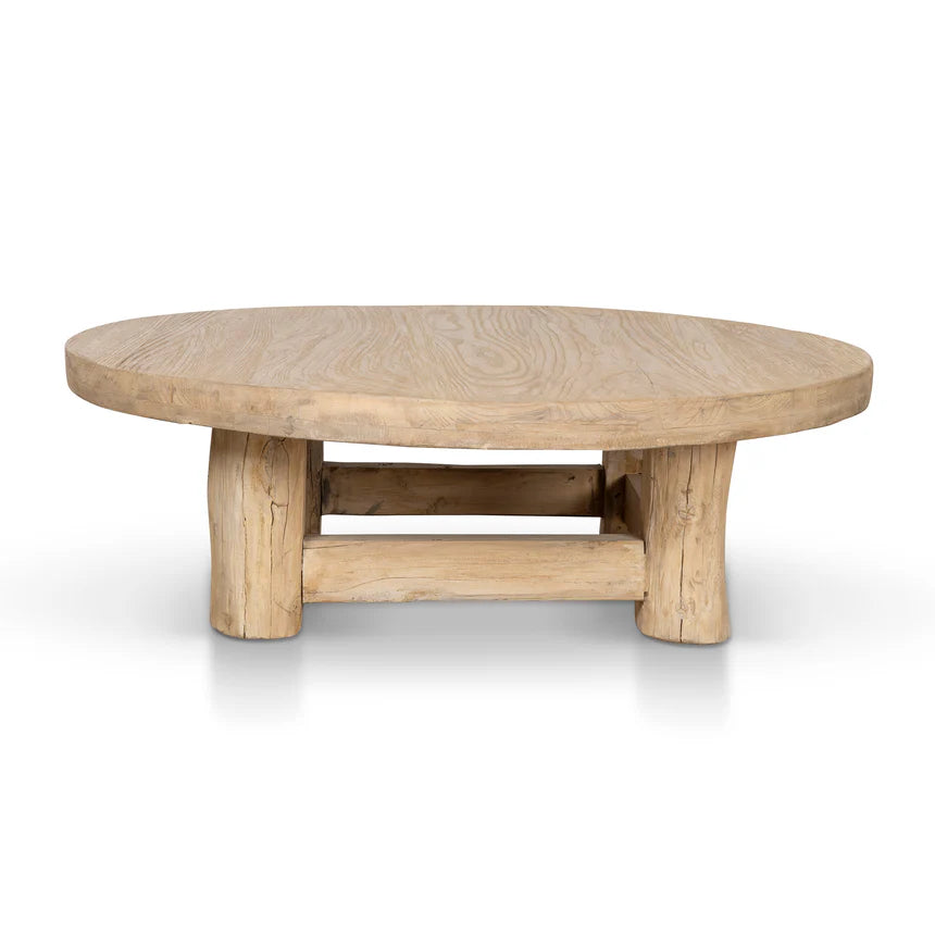 Pure Elm Round Coffee Table - Natural - 100cms