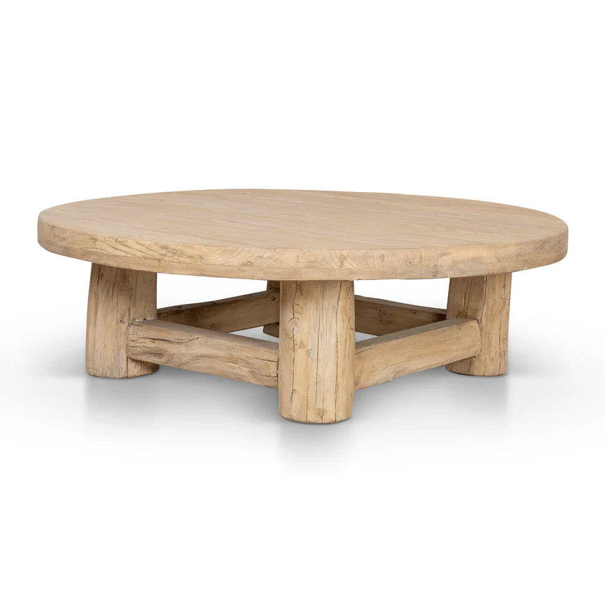 Pure Elm Round Coffee Table - Natural - 100cms