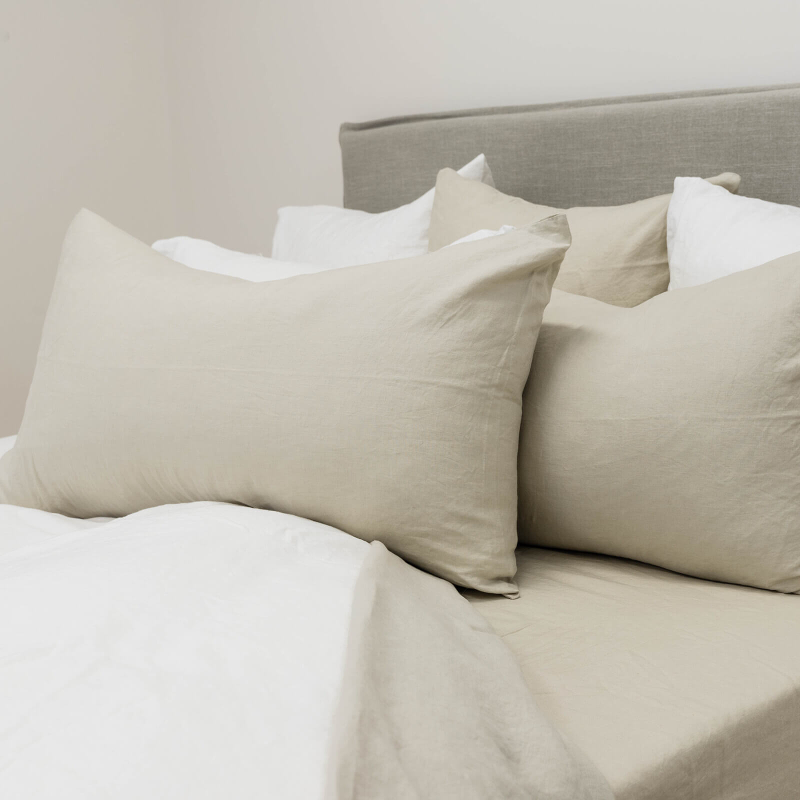 Pure Linen Luxury Bed Sheet - Buckwheat (Available in 2 Sizes)