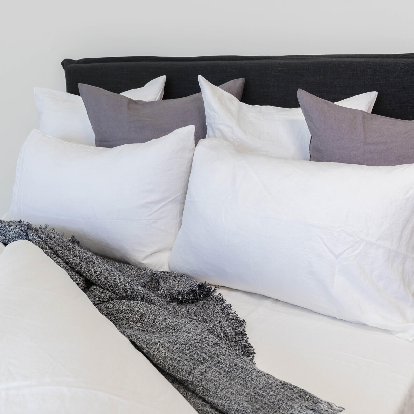 Pure Linen Luxury Bed Sheet - Crisp White (Available in 2 Sizes)