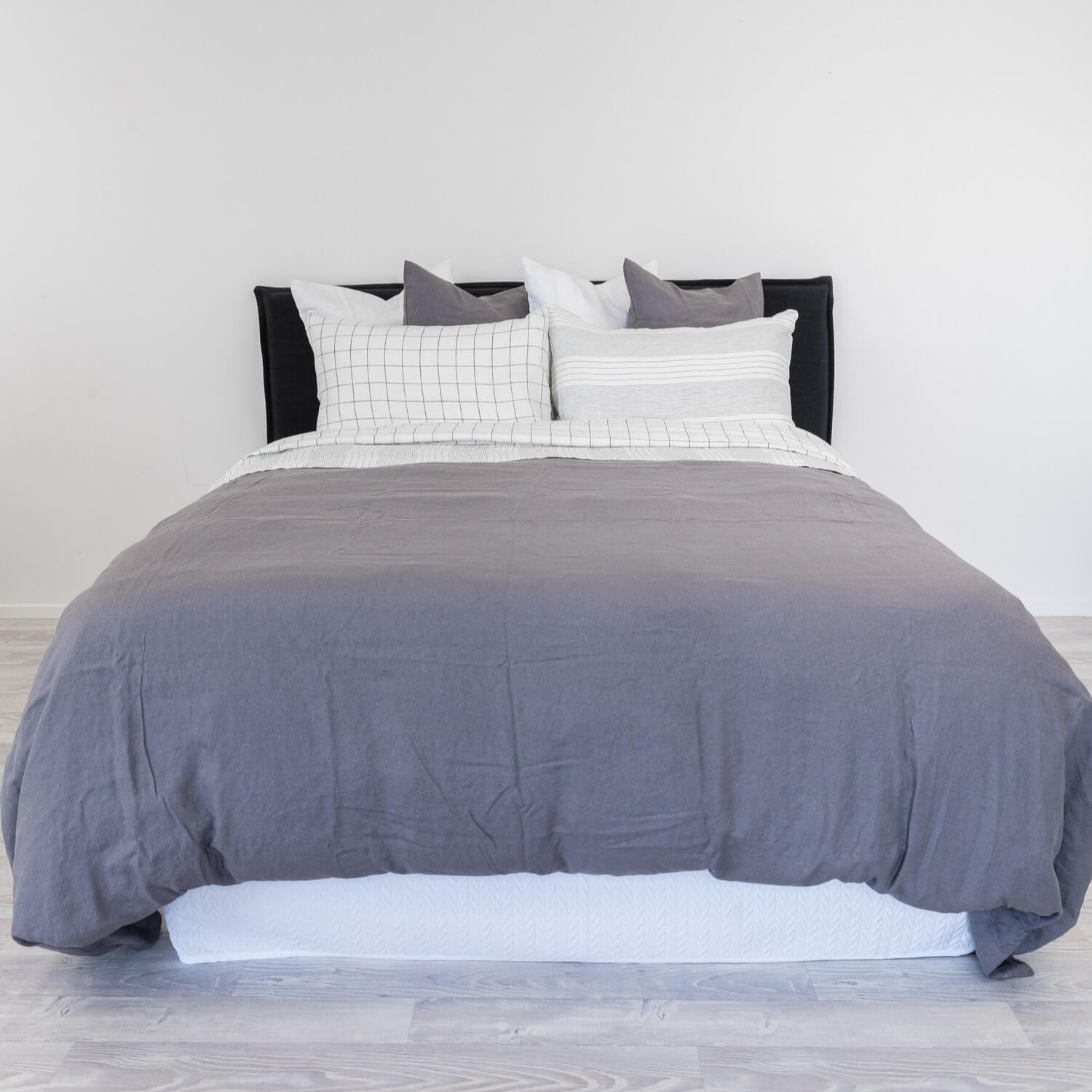 Pure Linen Luxury Doona - Charcoal (Available in 2 Sizes)