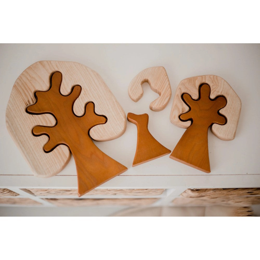 Puzzle 2-Tone Wooden Trees