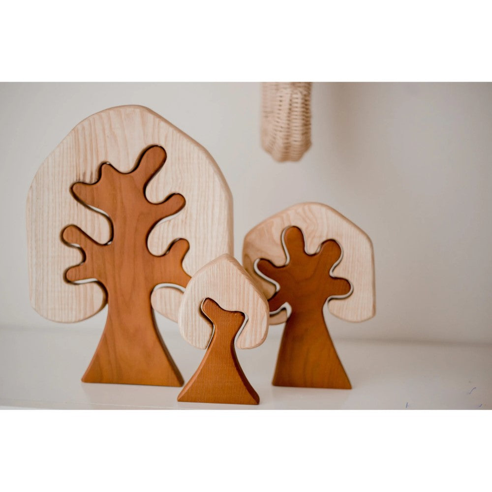 Puzzle 2-Tone Wooden Trees