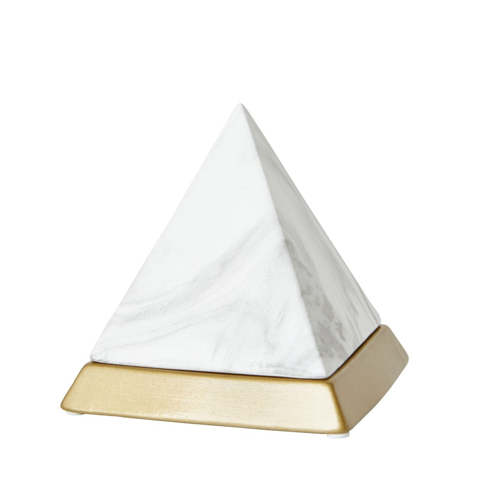 Pyramid Accent Trinket Box White (Choose from 2 Sizes)