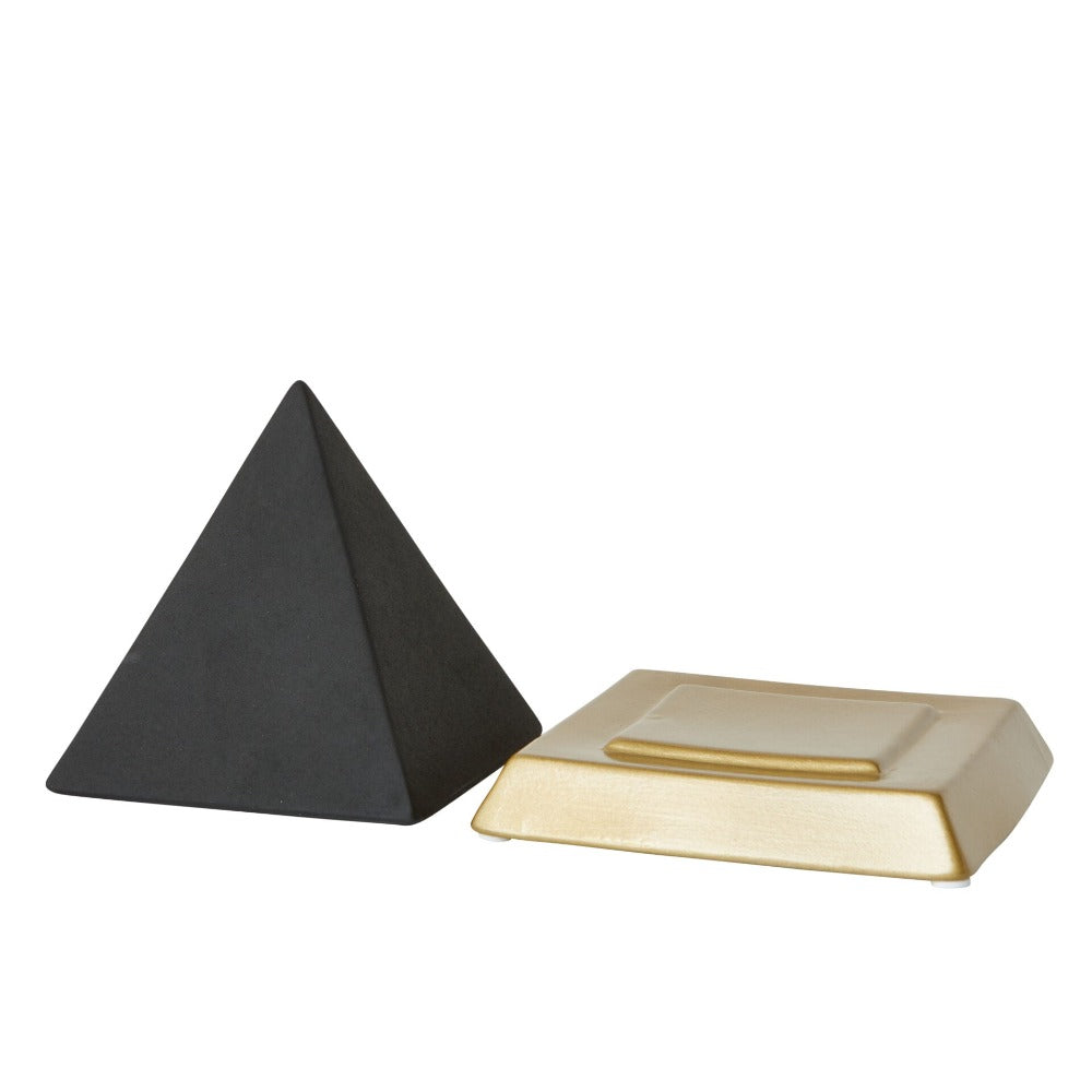 Pyramid Accent Trinket Box Black (Choose from 2 Sizes)