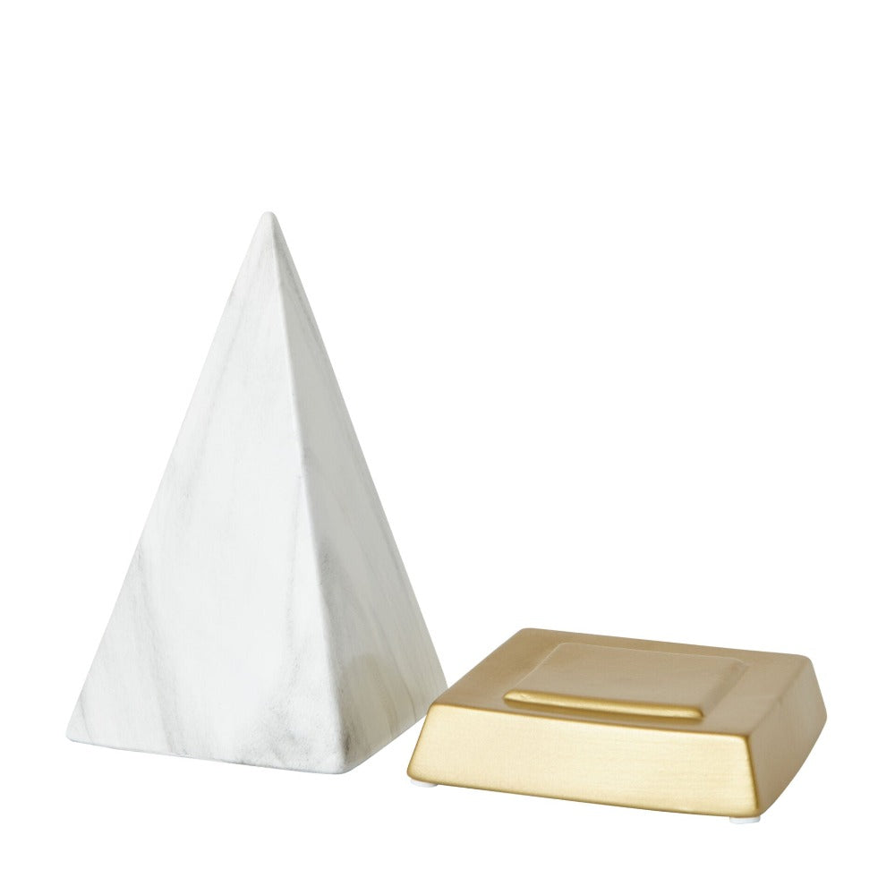 Pyramid Accent Trinket Box White (Choose from 2 Sizes)