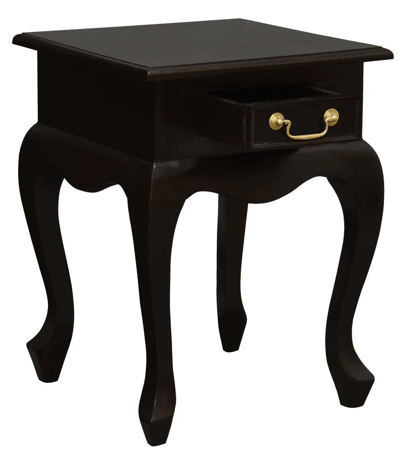 Queen Anne Classic 1-Drawer Lamp Table - 45cms