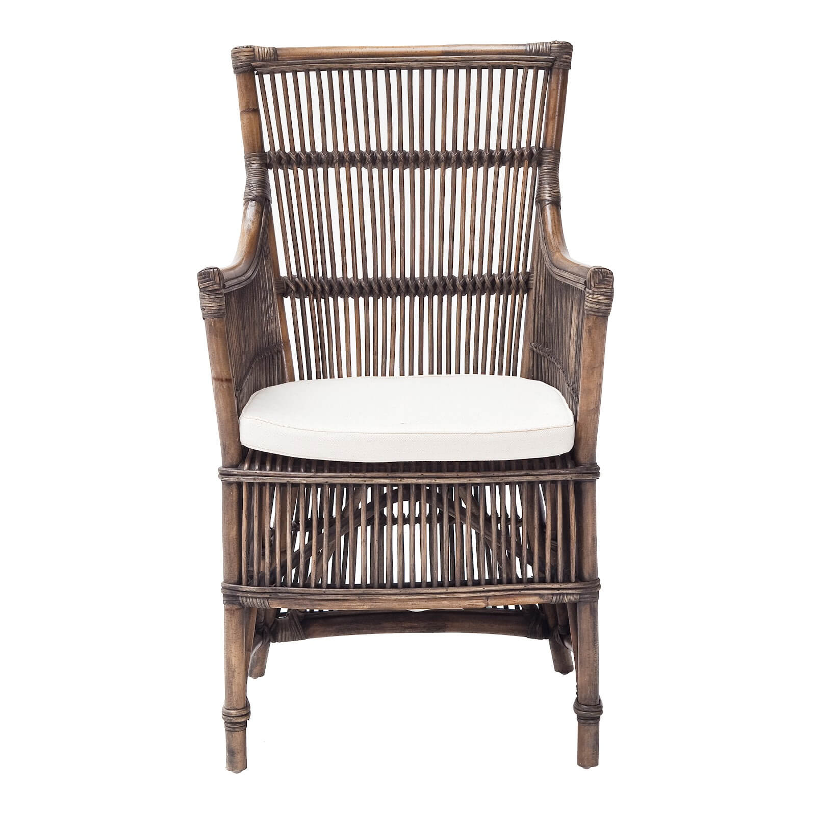 Queen Consort Woven Rattan Armchair Set of 2