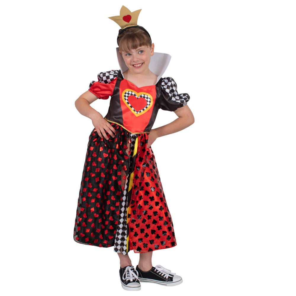 Queen Of Hearts Deluxe Girl's Costumes (Available in 3 Sizes)