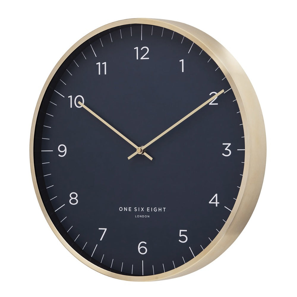 Quiet Design Blue Silent Wall Clock 40cms